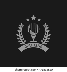 Golf club logos, labels and emblems. Colorful Design Background. Flat style