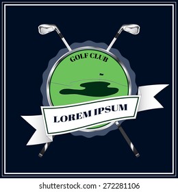 Golf club logotype/emblem with text