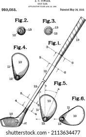 Golf Club Patent From 1910.