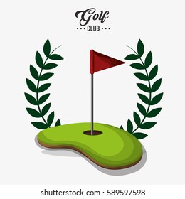 golf club red flag field label