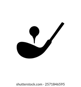 Golf club silhouette icon vector design.
