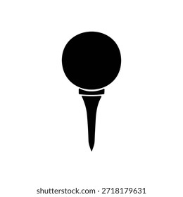 Golf club silhouette vector flat design on white background.