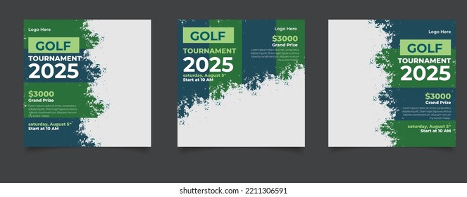 Golf club sport banner template