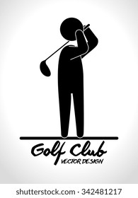 Golf club sport game graphic design, vector illustration eps10