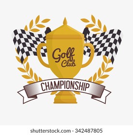 Golf club sport game graphic design, vector illustration eps10