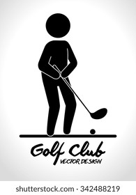 Golf club sport game graphic design, vector illustration eps10