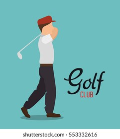 golf club sport icon