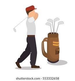 golf club sport icon