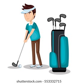 golf club sport icon