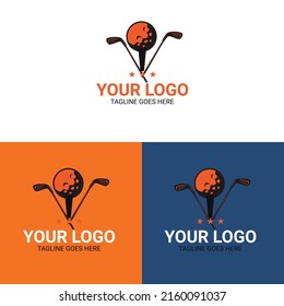 Golf club sport icons and badges. Vector symbols of golf player, equipment and game items, Modern professional golf template logo design for golf club