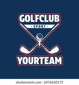 golf club sport logo design vintage emblem badge