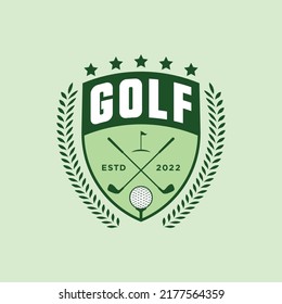 Golf Club Sports Badge Logo Stock Vector (Royalty Free) 2177564359 ...