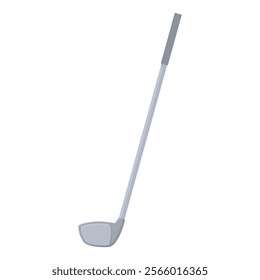 Golf club standing upright, ready for a game on a green golf course