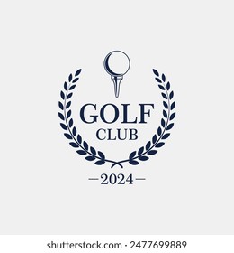 golf club template logo design emblem vector