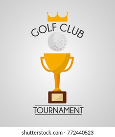 golf club tournament ball and trophy winner