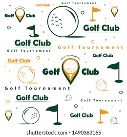 golf club tournament pattern with soft colors suitable for decoration and others.