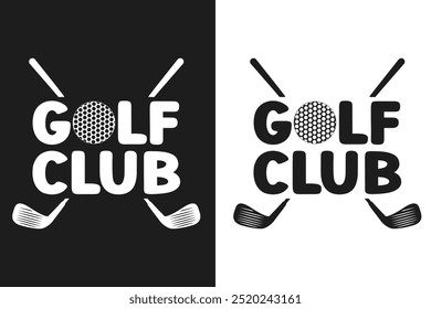 Tipografía del club de golf, Vector de golf, Vector, silueta deportiva, logotipo de golf, Vector de juego, torneo de juego, Liga de campeones, Club de golf, Pelota 