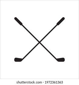 Golf club vector icon. Golf clubs flat sign design illustration. Golf clubs symbol pictogram