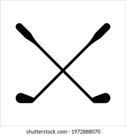 Golf club vector icon. Golf clubs flat sign design illustration. Golf clubs symbol pictogram