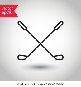 Golf club vector icon. Golf clubs flat sign design illustration. Golf clubs symbol pictogram