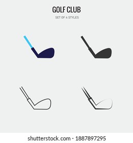 golf club vector icon golf stick