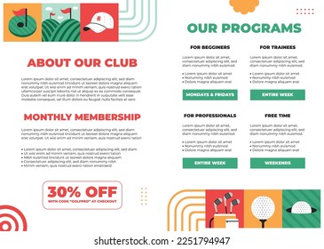 Golf Club Vector Illustration Design.