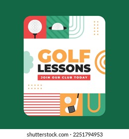 Golf Club Vector Illustration Design.