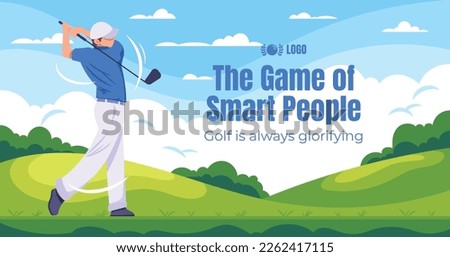 Golf Club Vector Illustration Design.