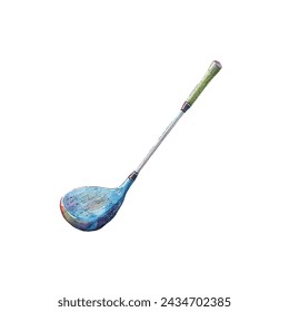 golf club vector illustration in watercolour style