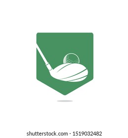 Golf club vector logo design. 