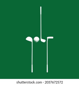 Logotipo vectorial del club de golf para la mercancía con elemento de golf