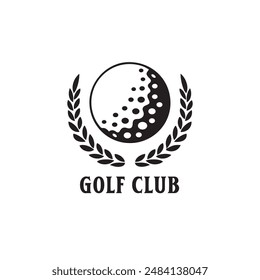 Logotipos de Vector de Golf Club con estrellas y bolas de oro