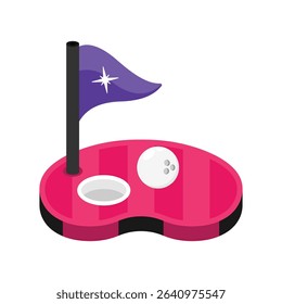 Golf Club Vector style icon. Eps 10 file