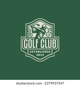 Vector de ilustración de la insignia del club de golf