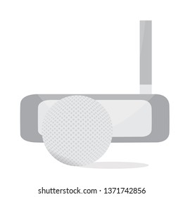 Golf club witn a ball. Vector illustration design