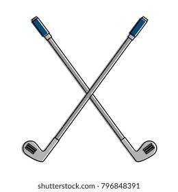 golf clubs accessory icon