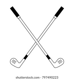 golf clubs accessory icon