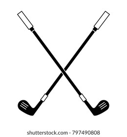 golf clubs accessory icon