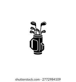 Golf clubs in a golf bag
