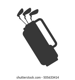 golf clubs bag equipment isolated icon vector illustration design