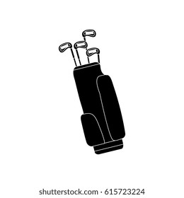 golf clubs bag isolated icon