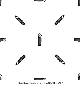 Golf clubs bag pattern repeat seamless in black color for any design. Vector geometric illustration