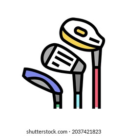 golf clubs color icon vector. golf clubs sign. isolated symbol illustration