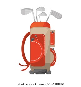 golf clubs equipment isolated icon vector illustration design