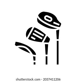 golf clubs glyph icon vector. golf clubs sign. isolated contour symbol black illustration