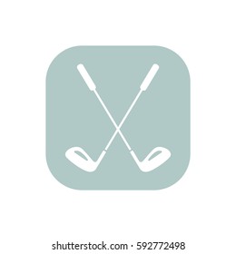 Golf clubs icon isolated vector sign symbol. Sports Equipment elements icons. Can be used in logo, UI and web design