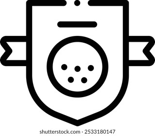 golf clubs icon. Thin Linear Style Design Isolated On White Background