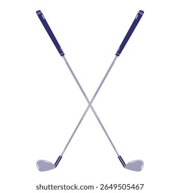 Golf clubs isolated on white background. Vector illustration.
