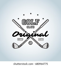 Golf Clubs t-shirt. Golf club logo for golf tournaments, organizations and country clubs. vector illustrator.