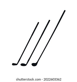 golf clubs. vector icon. a shadow